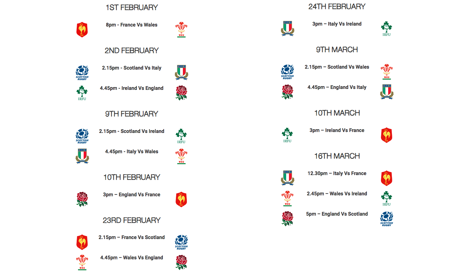 Watch 6 Nations Live at The Botanist